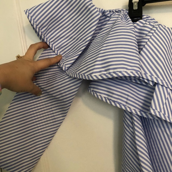 One shoulder ruffle top - NWOT - Picture 2 of 3